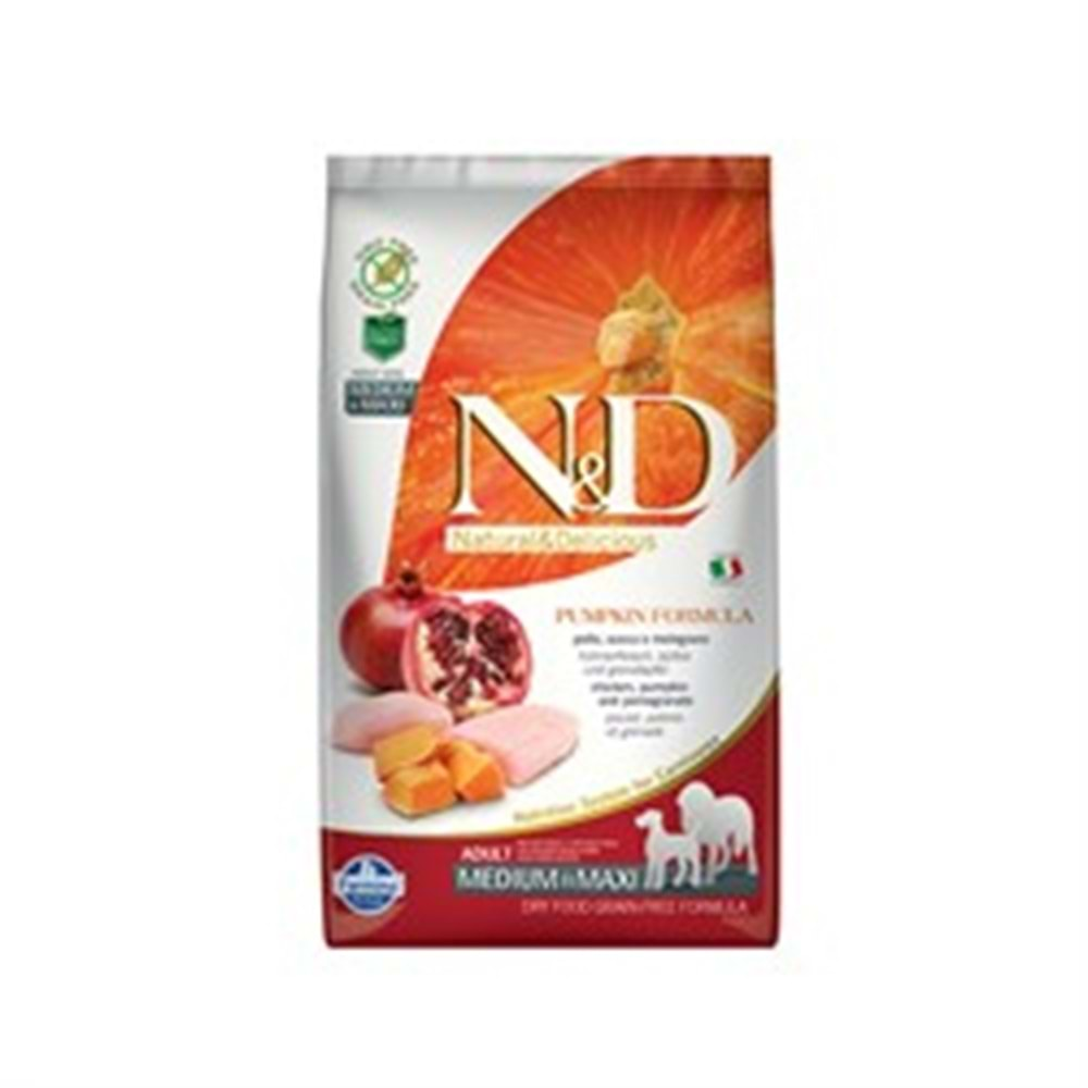 N&D C.ADULT PUMPKIN MEDIUM/MAXI TAVUK NAR 2,5 KG