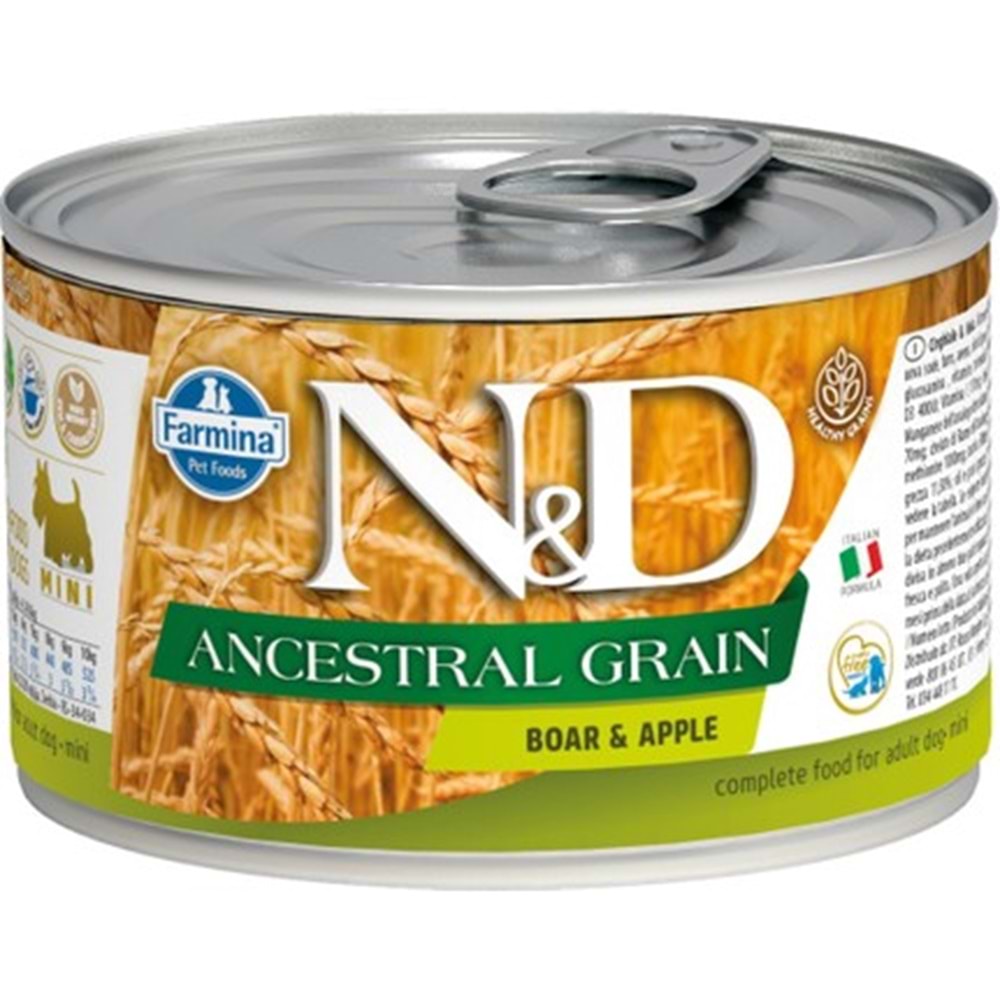 N&D C.ADULT MINI ANCESTRAL GRAIN Y. DOMUZU&ELMA 140 GR