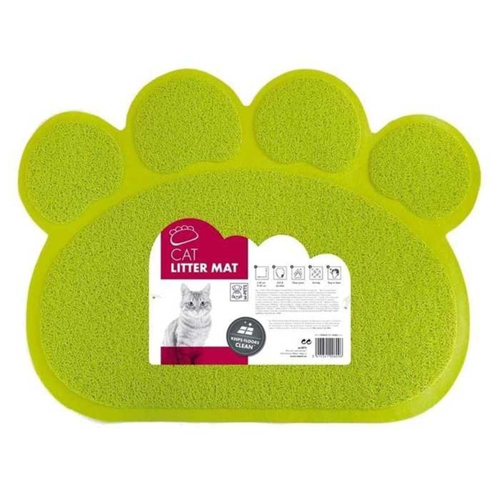 FLAMİNGO M-PETS KEDİ TUVALETİ PASPASI YEŞİL 60X45CM