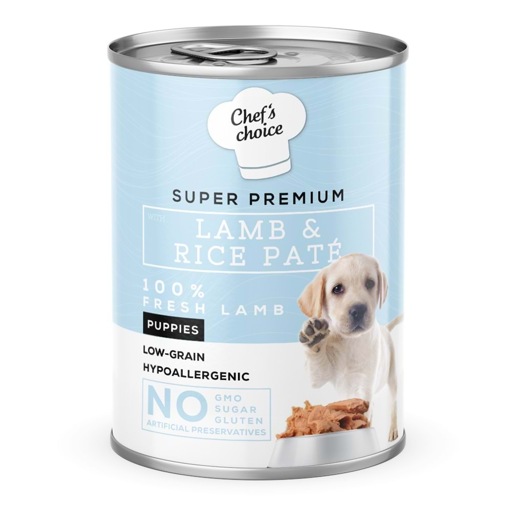 CHEFS CHOICE C. PUPPY LAMB&RICE YAVRU KÖPEK KONSERVE 400 GR