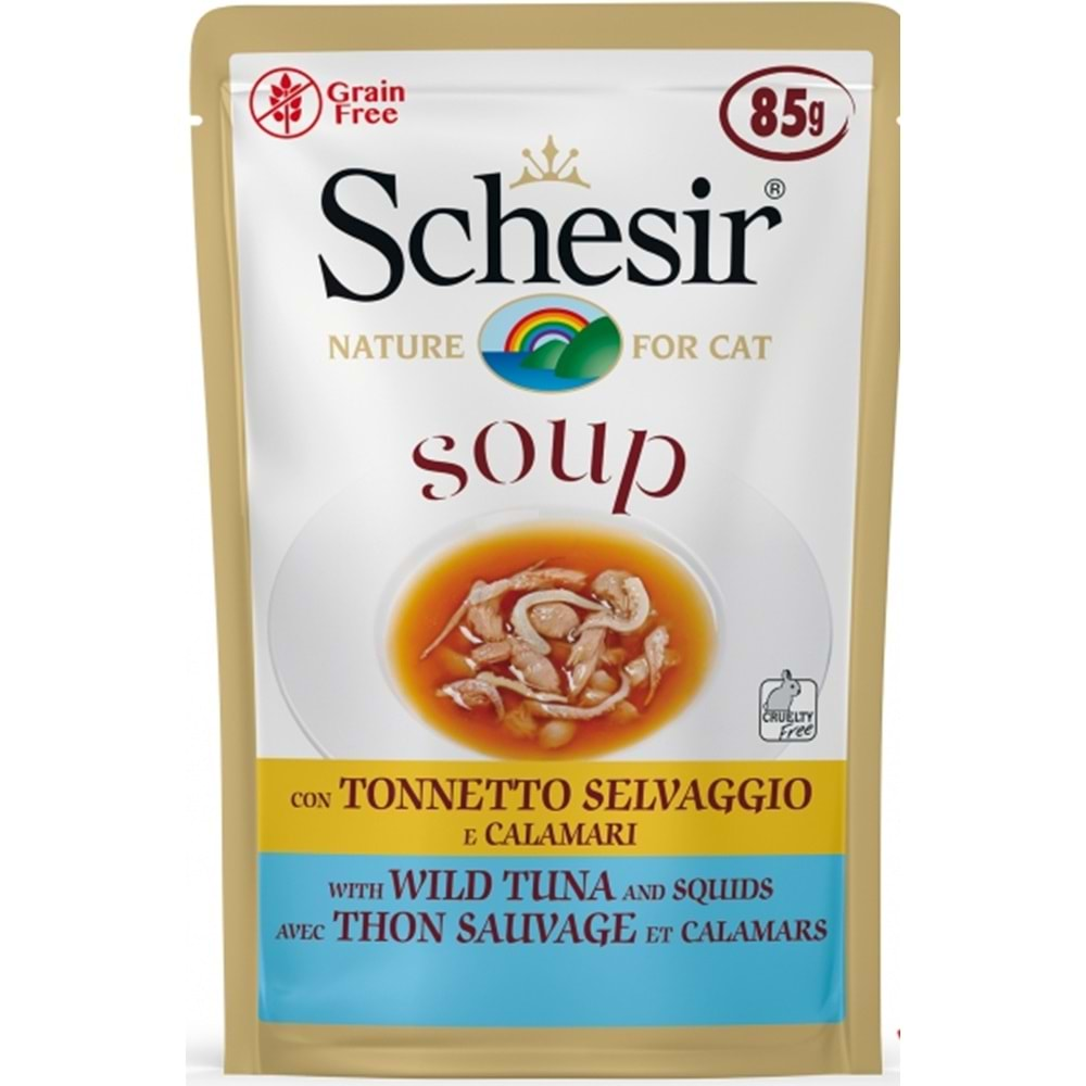 SCHESİR CAT SOUP 85GR. TON BALIKLI & KALAMARLI 230-C673