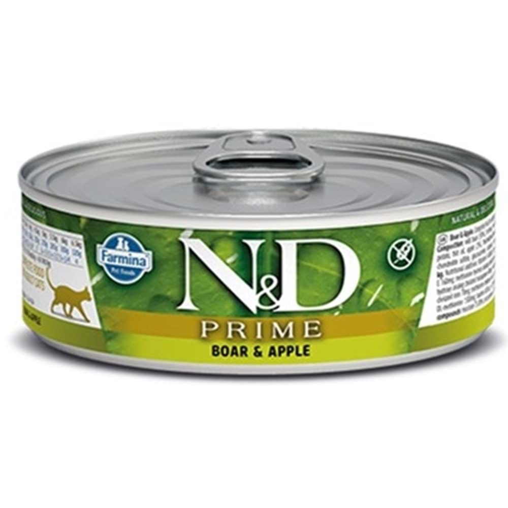 N&D F.ADULT PRİME YABAN DOMUZU&ELMALI 70 GR