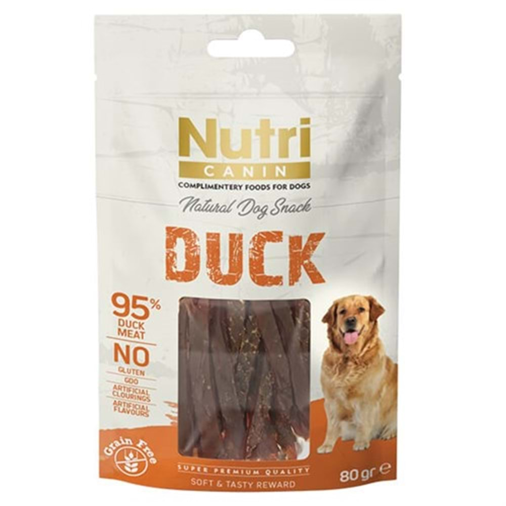 NUTRİ CANİN NATURAL DOG SNACK DUCK 80 GR