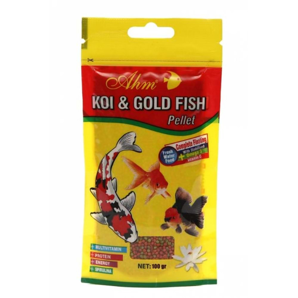 AHM KOI& GOLD FISH PELLET 100 GR