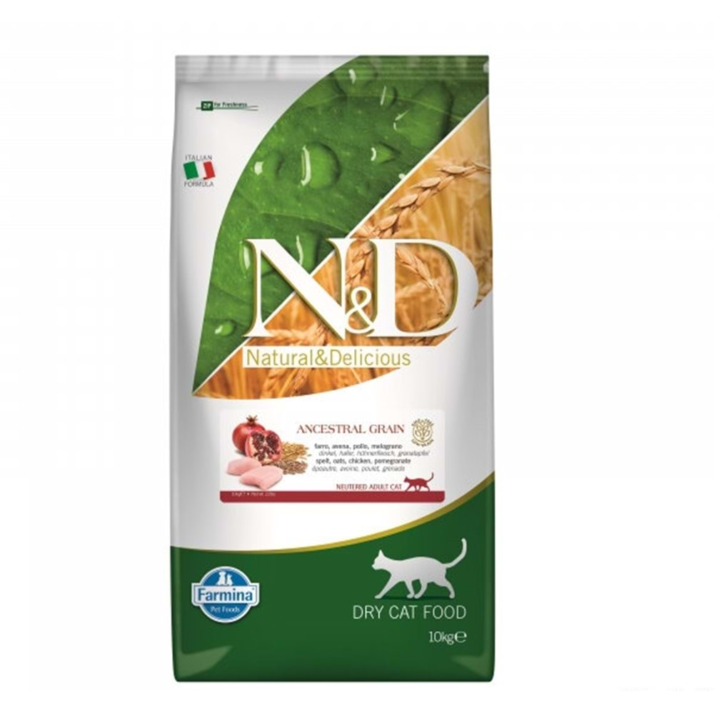 N&D ANCESTRAL GRAIN KISIRLAŞTIRILMIŞ - TAVUK YETİŞKİN 10 KG