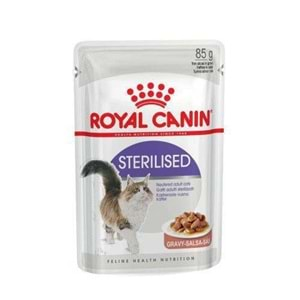 ROYAL CANİN STERİLİSED İN GRAVY YETİŞKİN KEDİ YAŞ MAMASI 85 GR