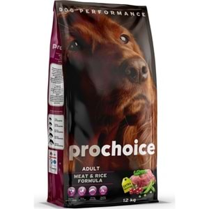 PROCHOİCE DOG MEAT&RICE YETİŞKİN KÖPEK MAMASI 12 KG