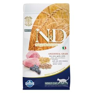 N&D ANCESTRAL GRAIN KUZU, KILÇIKSIZ BUĞDAY, YULAF & YABAN MERSİNİ YETİŞKİN 1,5 KG