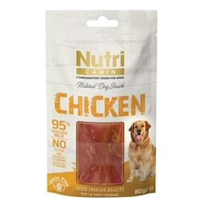 NUTRİ CANİN NATURAL DOG SNACK CHİCKEN 80 GR