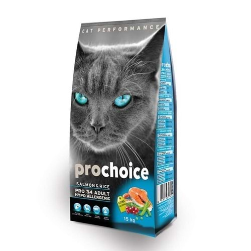 PROCHOİCE CAT ADULT PRO 34 SALMON&RICE YETİŞKİN KEDİ MAMASI 15 KG