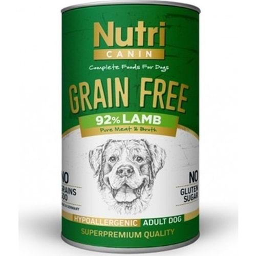 NUTRİ CANİN G.F. ADULT LAMB SWEET POTATOES KÖPEK KONSERVESİ 400 GR