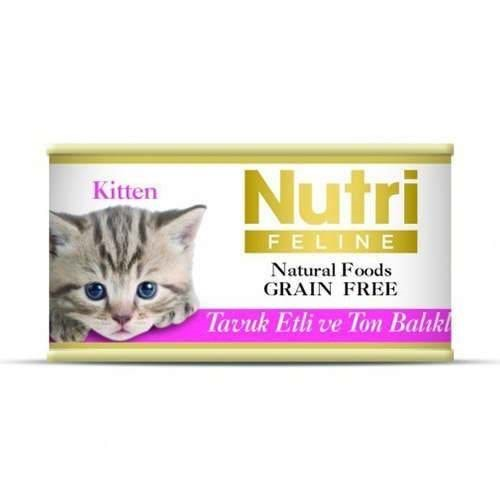 NUTRİ FELINE KİTTEN TAVUK VE TON BALIKLI 85 GR N-003