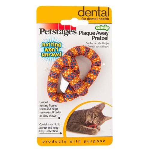 PETSTAGES CATNIP PLAQUE AWAY PRETZEL OYUNCAK