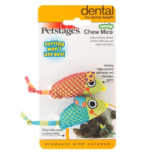 PETSTAGE CATNIP CHEW MICE OYUNCAK