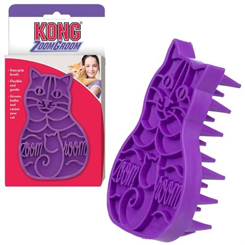 KONG KEDİ TARAĞI ZOOMGROOM MOR 11CM