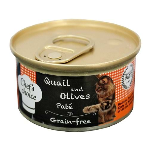 CHEFS CHOİCE F. QUAIL&OLİVES IN GRAVY KEDİ KONSERVE 85 GR