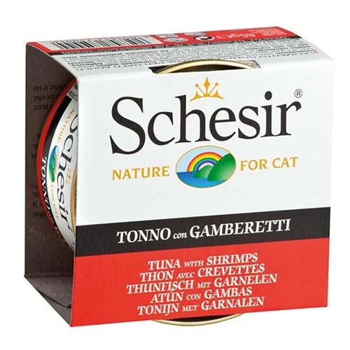 SCHESİR 85 GR KEDİ KONSERVE - TON BALIKLI & KARİDES