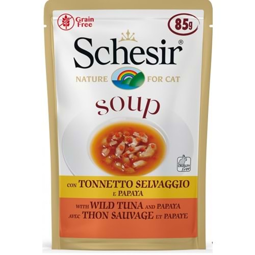 SCHESİR CAT SOUP 85 GR TON BALIKLI & PAPAYALI 230-C675