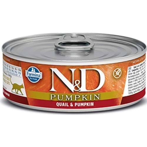 N&D F.ADULT PUMPKİN BILDIRCIN & BALKABAĞI 70 GR