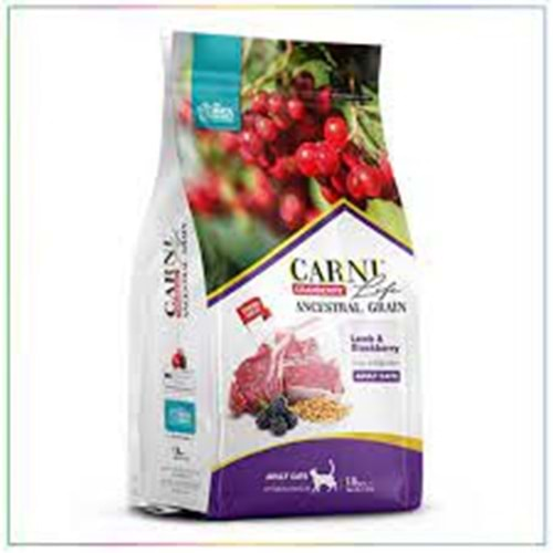 CARNİ LİFE F. ADULT ANCESTRAL GRAIN CRAN BERRY LAMB&BLACKBERRY KEDİ MAMASI 1,5 KG