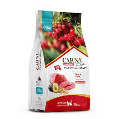 CARNİ LİFE F. ADULT ANCESTRAL GRAIN CRAN BERRY BEEF&PLUM KEDİ MAMASI 1,5 KG