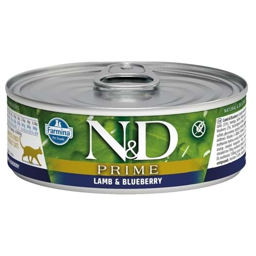 N&D F.ADULT PRİME KUZU VE YABAN MERSİNLİ 70 GR