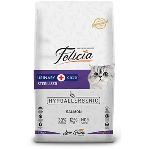 FELİCİA AZ TAHILLI F.STERİLİSED SOMONLU 12 KG