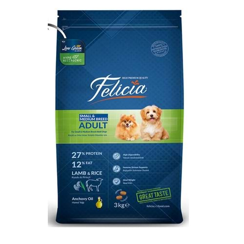 FELİCİA AZ TAHILLI C.ADULT KUZULU S/M 3 KG