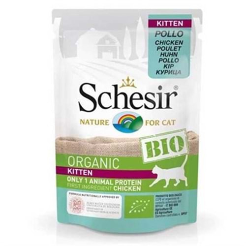 SCHESİR 85 GR BİO POUCH ORGANİC LİNE KİTTEN - CHICKEN