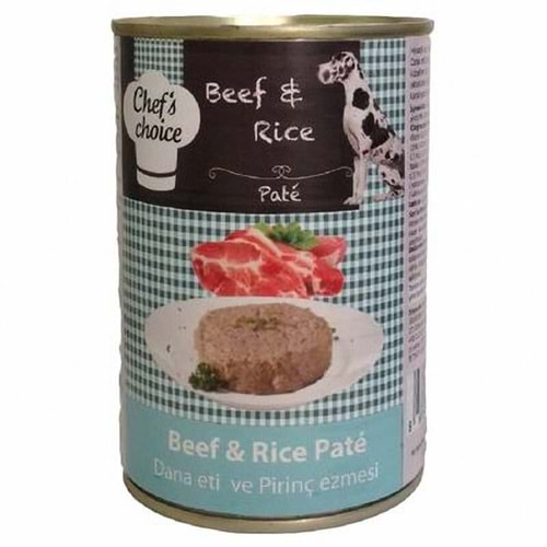 CHEFS CHOICE C. BEEF & RICE KÖPEK KONSERVE 400 GR