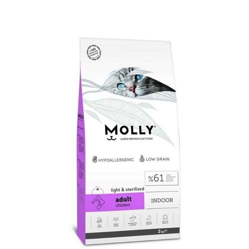 MOLLY CAT ADULT LİGHT & STERİLİSED CHİCKEN 2 KG