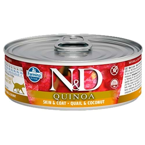 N&D F.ADULT QUINOA BILDIRCIN&HİNDİSTAN CEVİZİ 80 GR